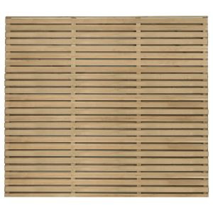 Double Slatted Fence Panel 1800 x 1500mm